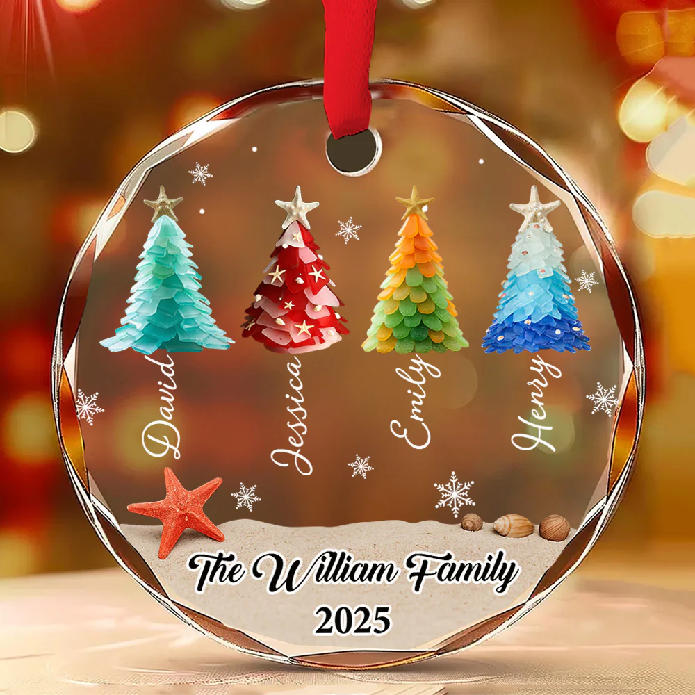 Winter Wishes - Personalized Custom Glass Ornament - Image 2