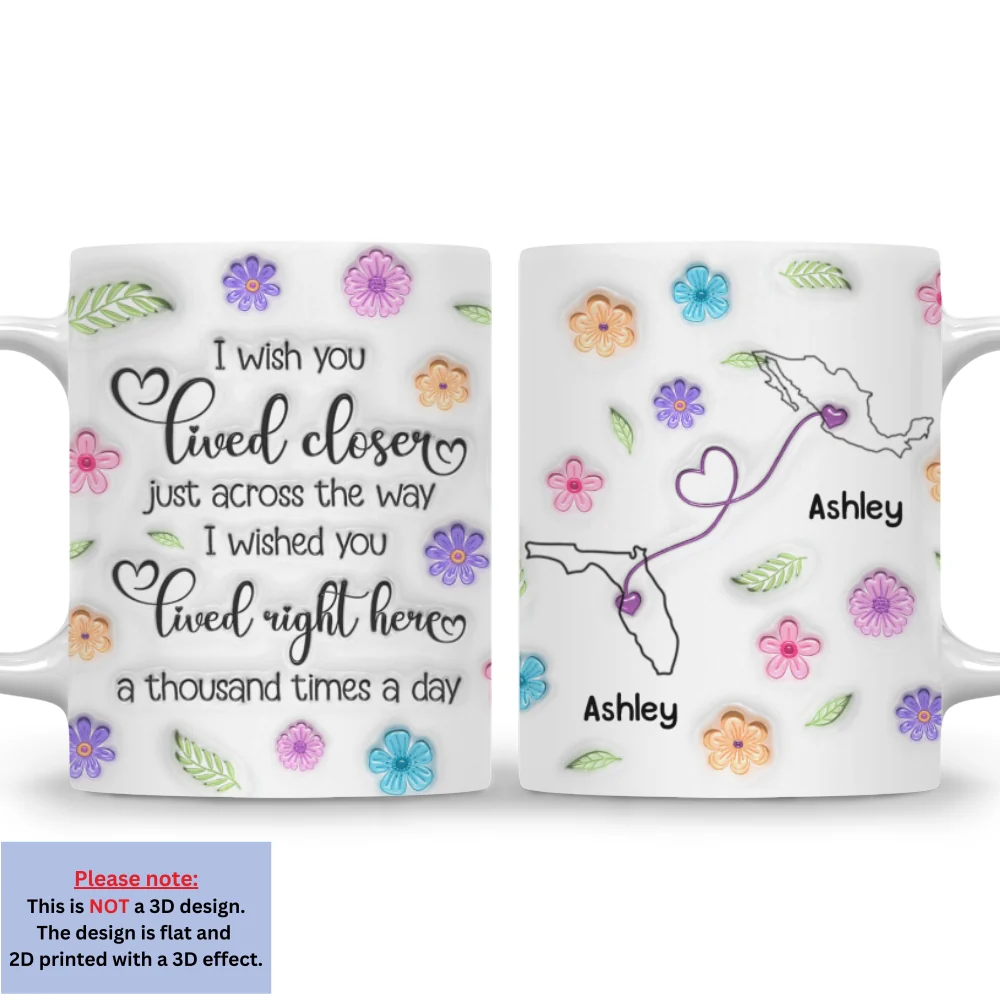 Wish We Were Together Always - Personalized Custom 3D Inflated Effect Mug - Image 4