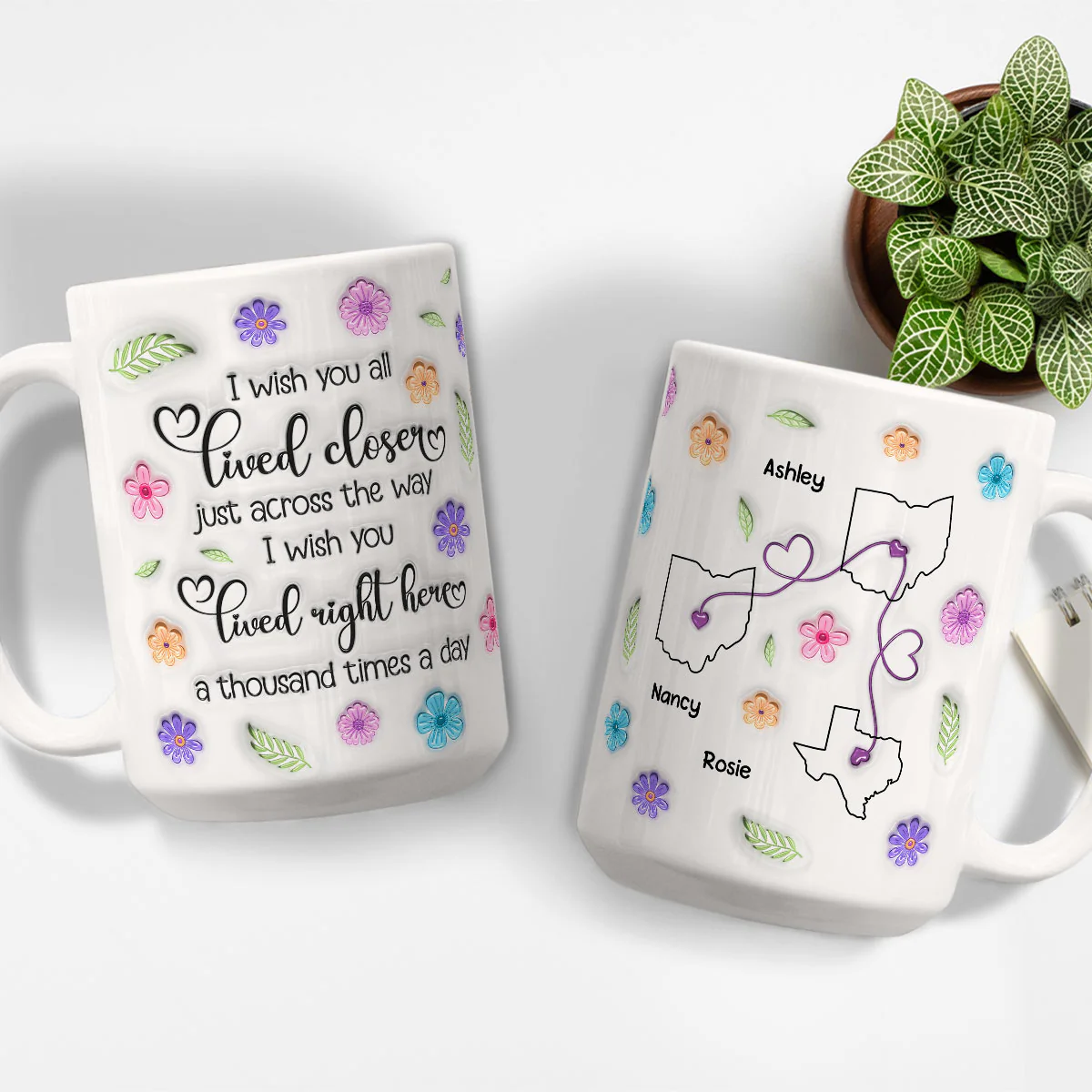 Wish We Were Together Always - Personalized Custom 3D Inflated Effect Mug - Image 6