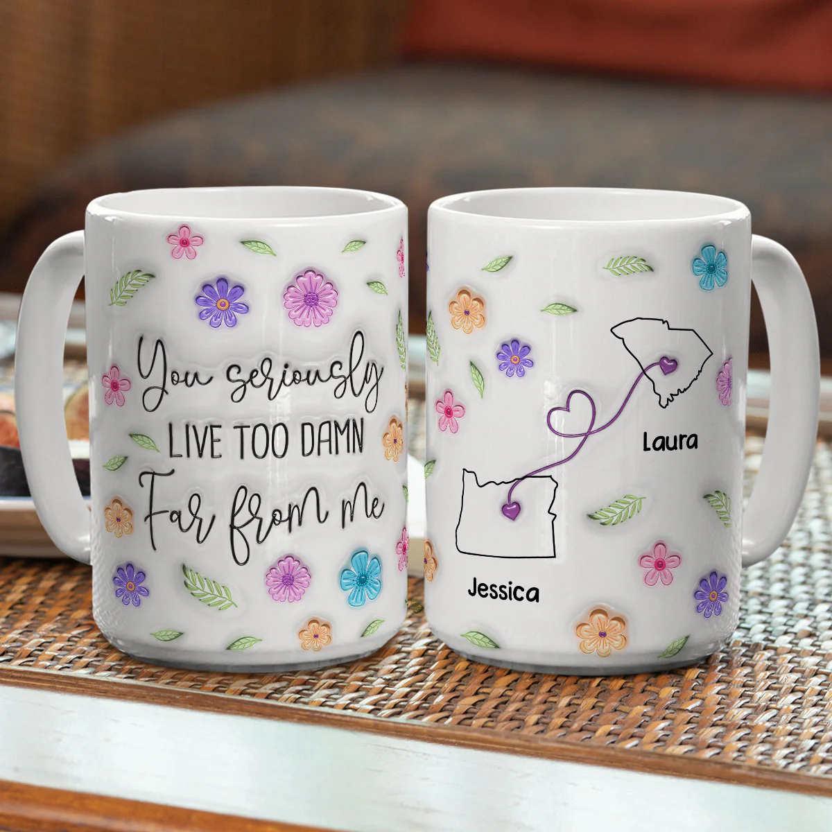 Wish You Lived Much Closer - Personalized Custom 3D Inflated Effect Mug - Image 4