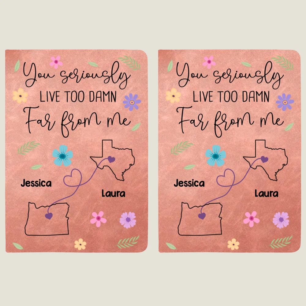Wish You Lived Much Closer - Personalized Custom Leather Journal - Image 10