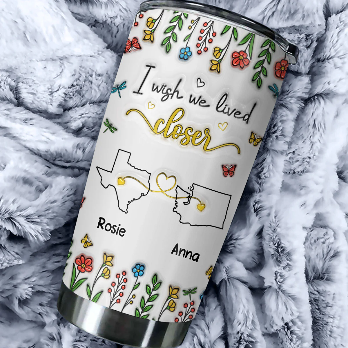 Wish You Were Close To Me - Personalized Custom 3D Inflated Effect Tumbler - Image 2