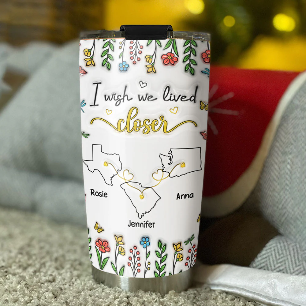Wish You Were Close To Me - Personalized Custom 3D Inflated Effect Tumbler - Image 4
