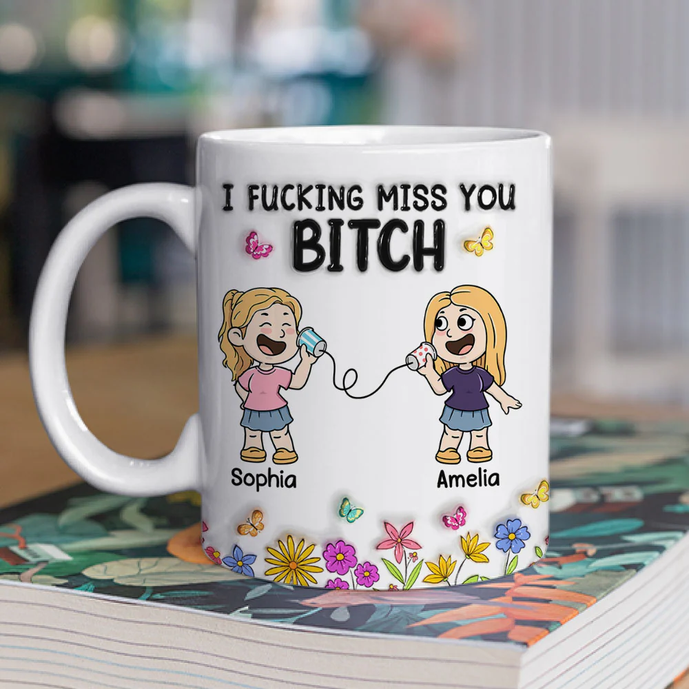 Wish You Were On My End - Personalized Custom 3D Inflated Effect Mug - Image 2