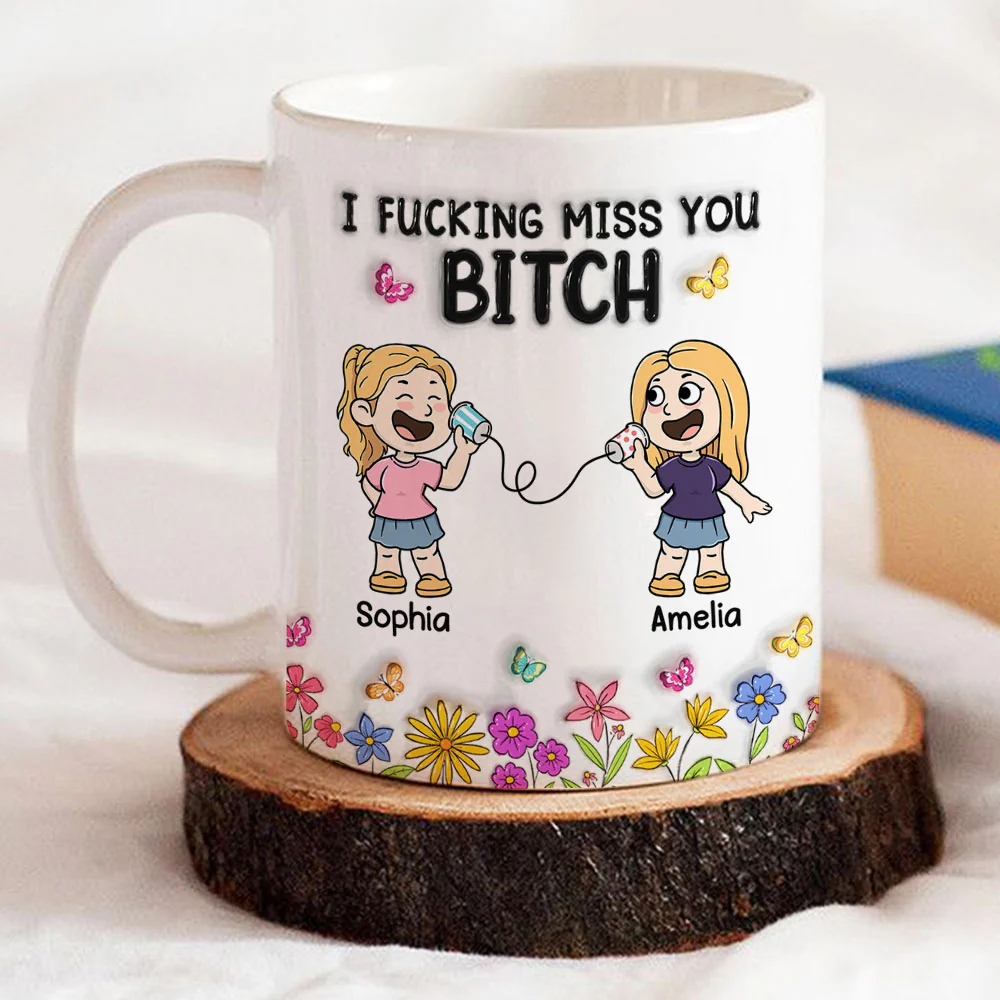 Wish You Were On My End - Personalized Custom 3D Inflated Effect Mug - Image 3