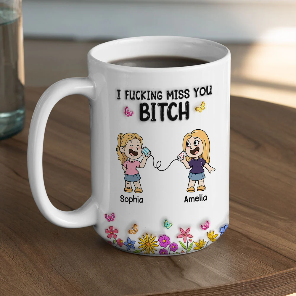 Wish You Were On My End - Personalized Custom 3D Inflated Effect Mug - Image 4