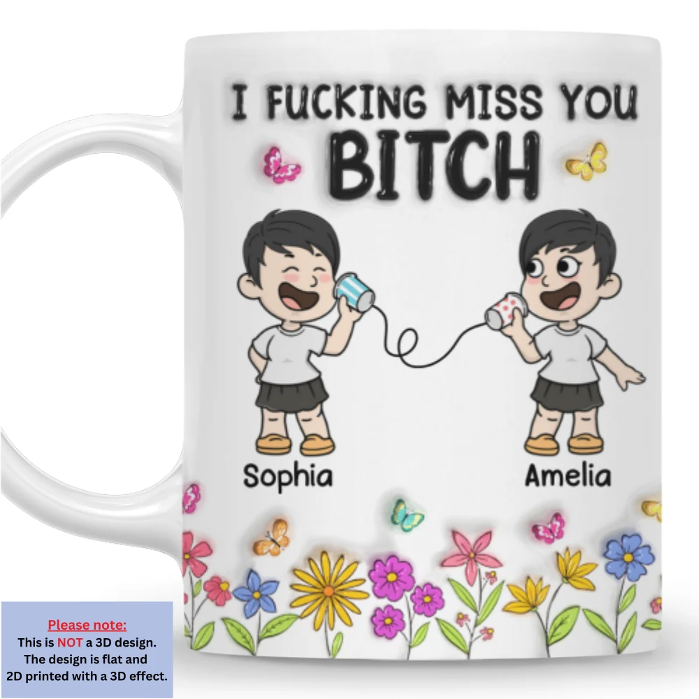 Wish You Were On My End - Personalized Custom 3D Inflated Effect Mug - Image 6