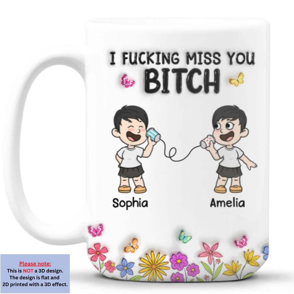 Wish You Were On My End - Personalized Custom 3D Inflated Effect Mug - Image 7