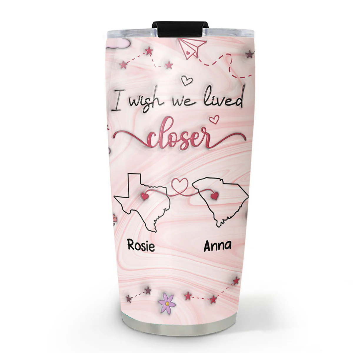 Wishing You Lived Next Door - Personalized Custom 3D Inflated Effect Tumbler