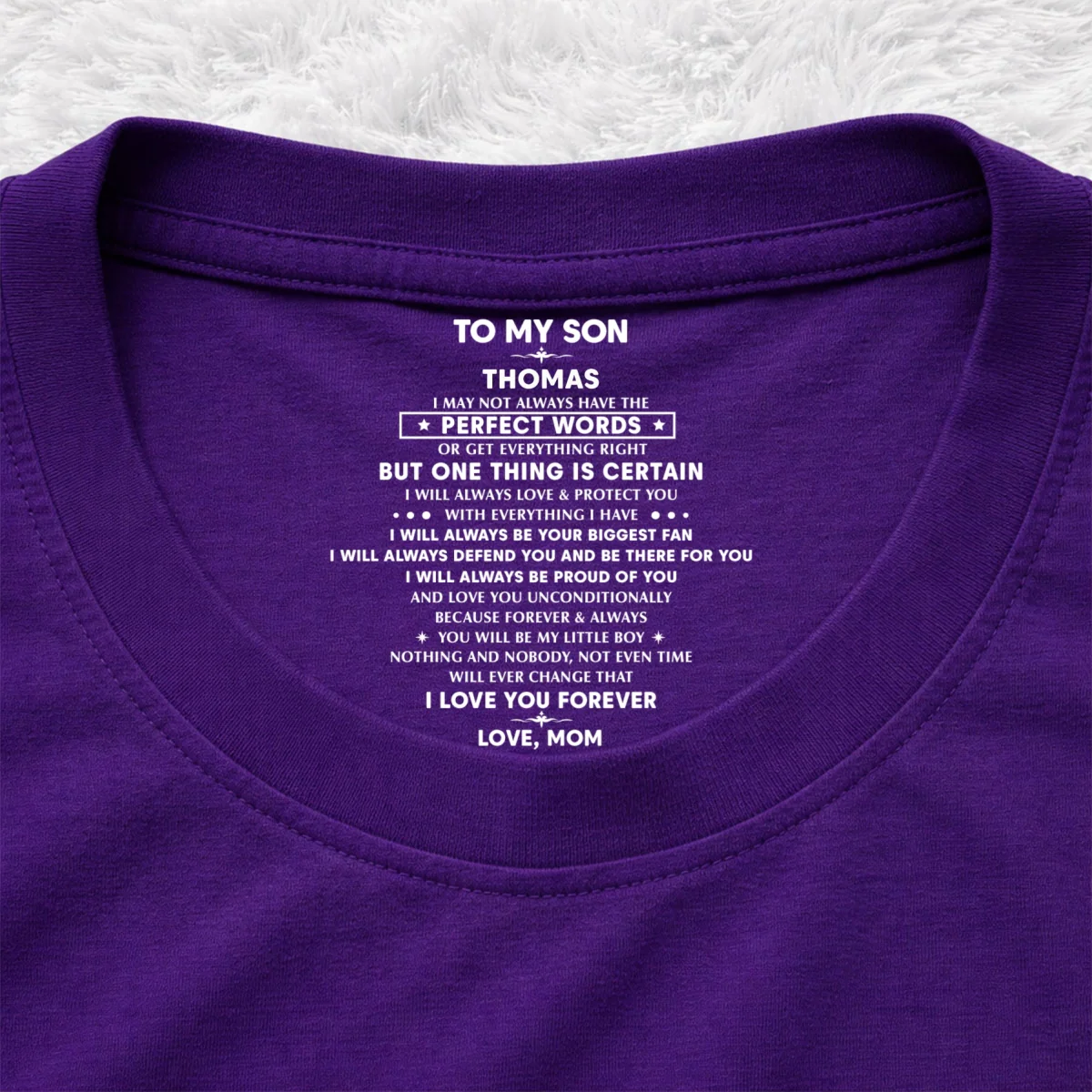With Everything I Have - Personalized Custom Inside Neck Print T-Shirt - Image 11