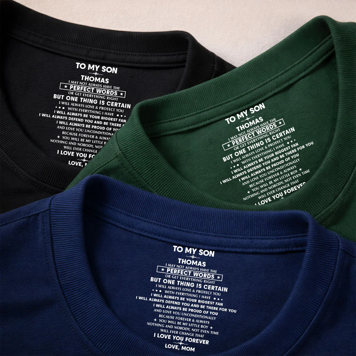 With Everything I Have - Personalized Custom Inside Neck Print T-Shirt - Image 4