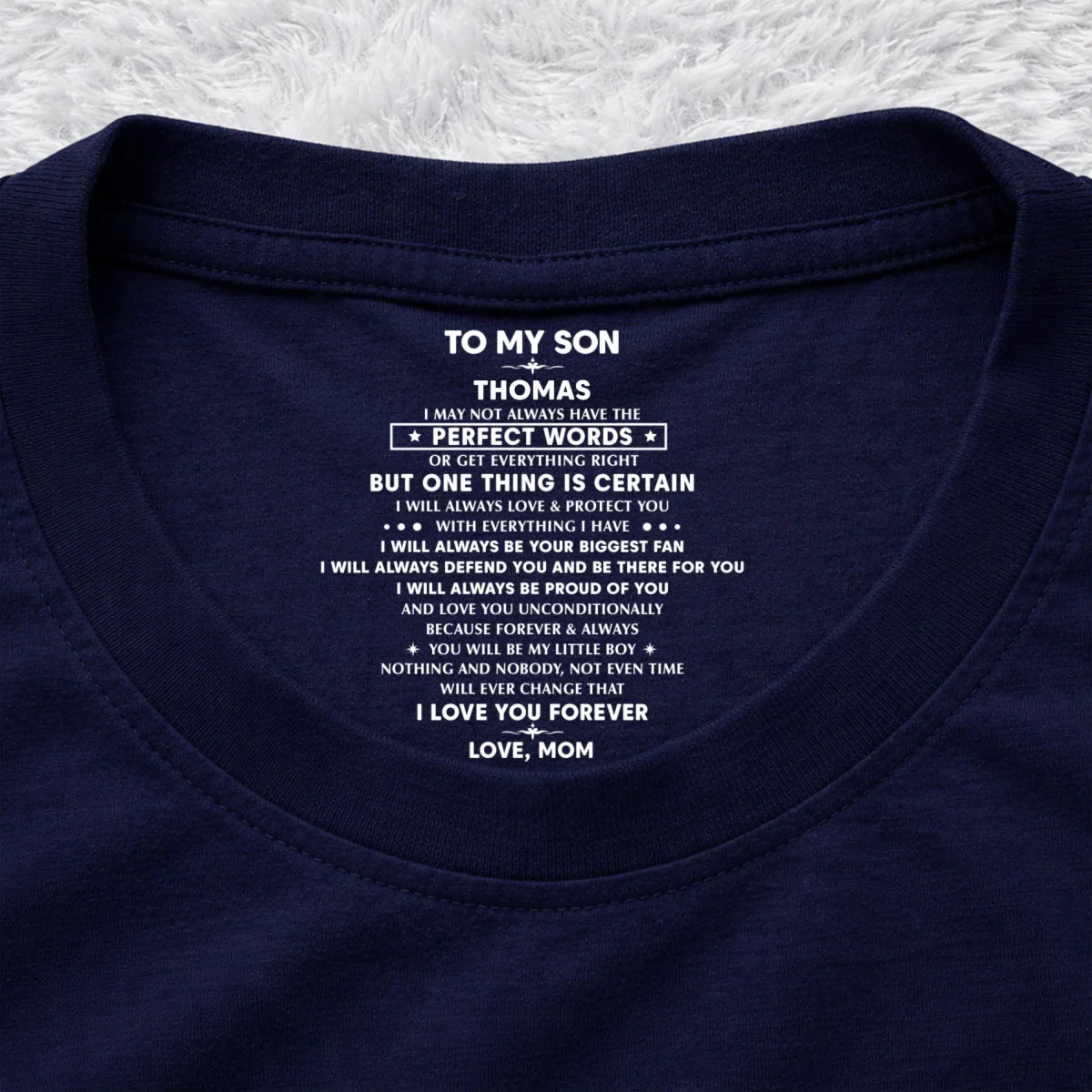 With Everything I Have - Personalized Custom Inside Neck Print T-Shirt - Image 7
