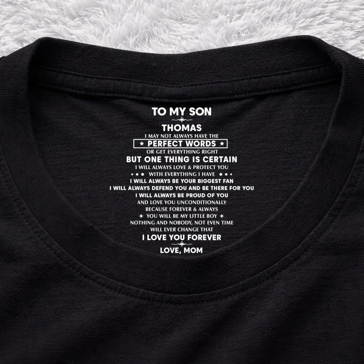 With Everything I Have - Personalized Custom Inside Neck Print T-Shirt - Image 8