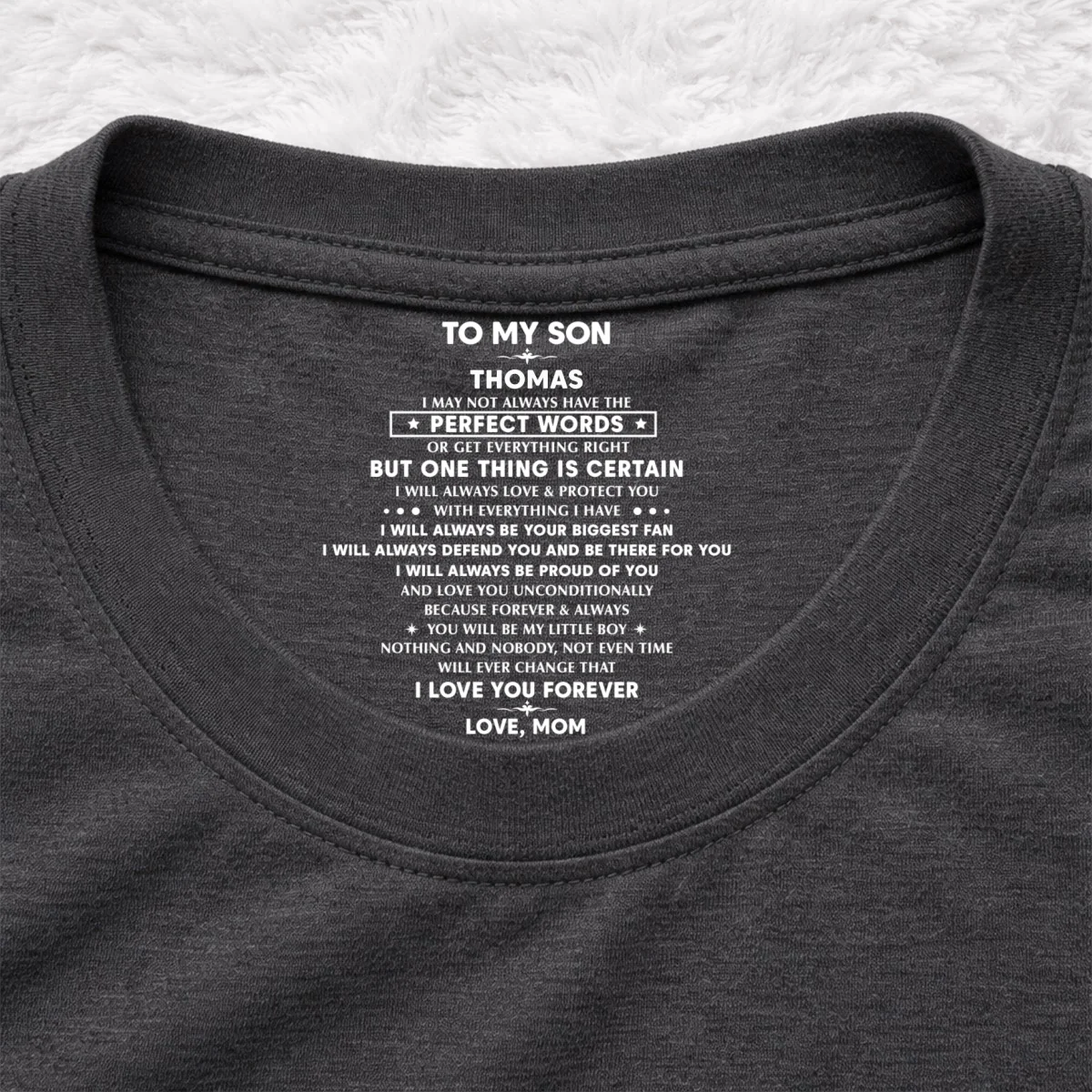 With Everything I Have - Personalized Custom Inside Neck Print T-Shirt - Image 9