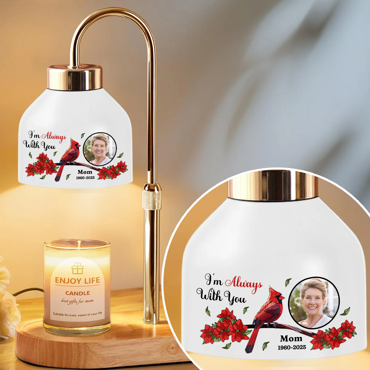With You Forever - Personalized Custom Candle Warmer Lamp