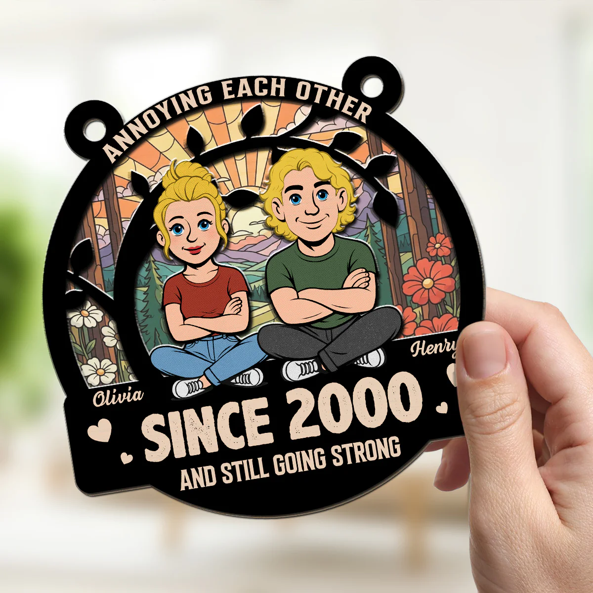 With You Forever - Personalized Custom Suncatcher - Image 2
