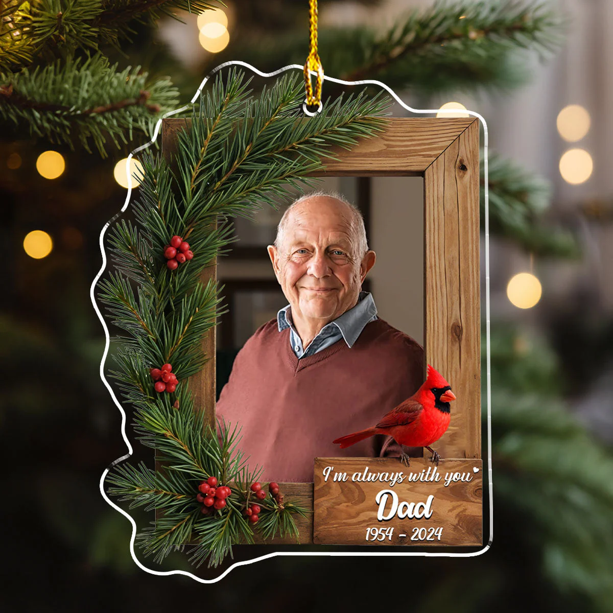 With You - Personalized Custom Acrylic Ornament - Image 2