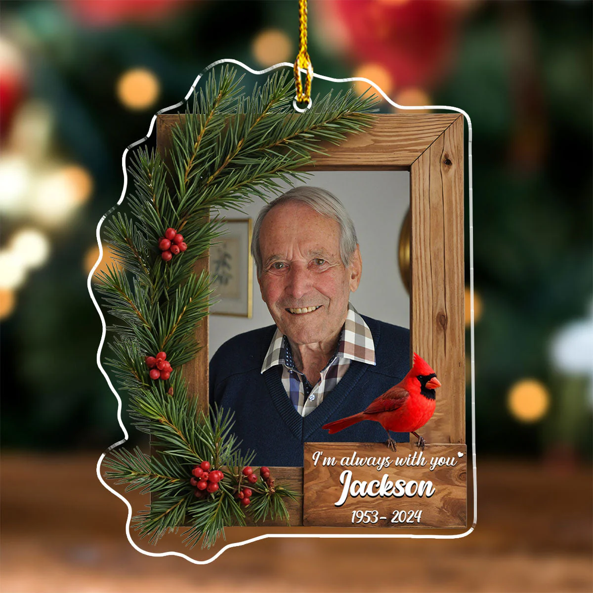 With You - Personalized Custom Acrylic Ornament - Image 4