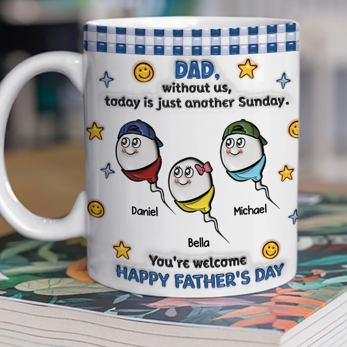 Without Me - Personalized Custom 3D Effect Coffee Mug - Image 3