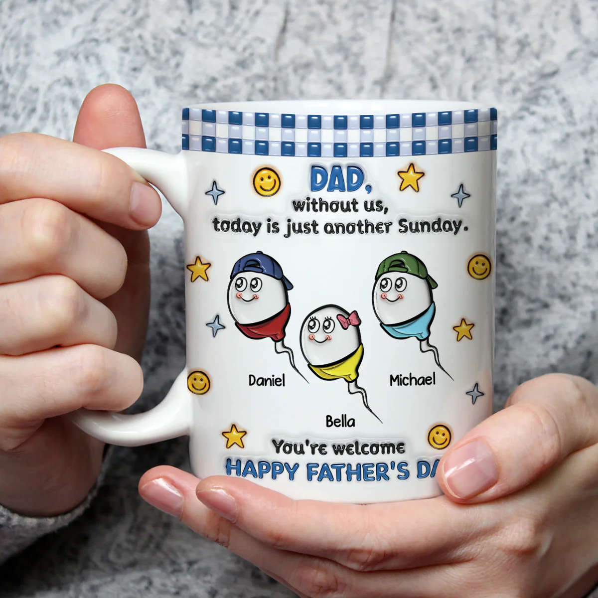 Without Me - Personalized Custom 3D Effect Coffee Mug - Image 4