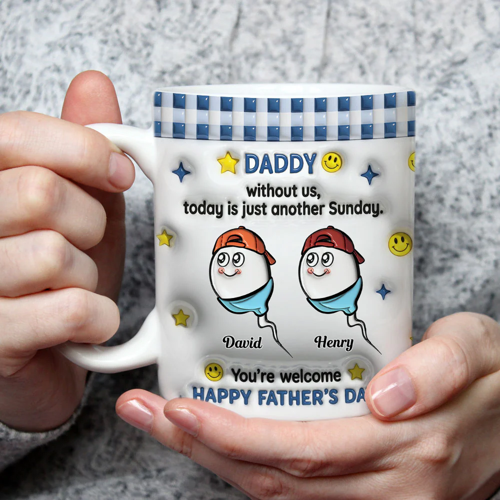 Without Us It Is Just Sunday - Personalized Custom 3D Inflated Effect Mug - Image 3