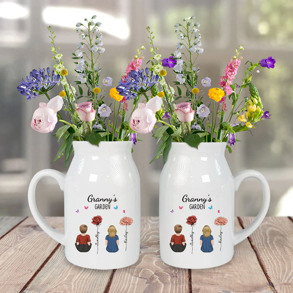 Wonderful Birth Month Flowers - Personalized Custom Home Decor Flower Vase - Image 2