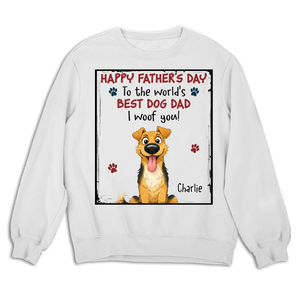 Woof Best Mom Dad Stylized Dog - Personalized Custom Shirt - Image 11