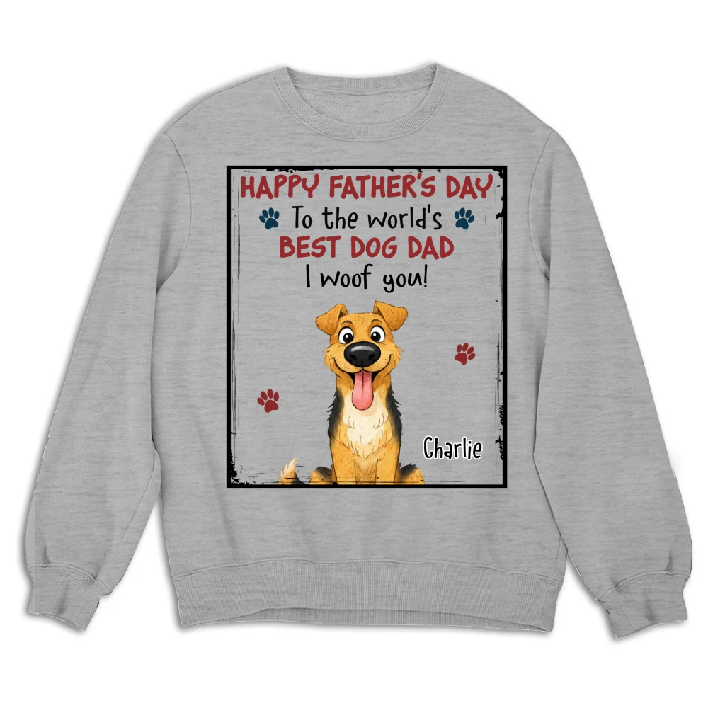 Woof Best Mom Dad Stylized Dog - Personalized Custom Shirt - Image 12