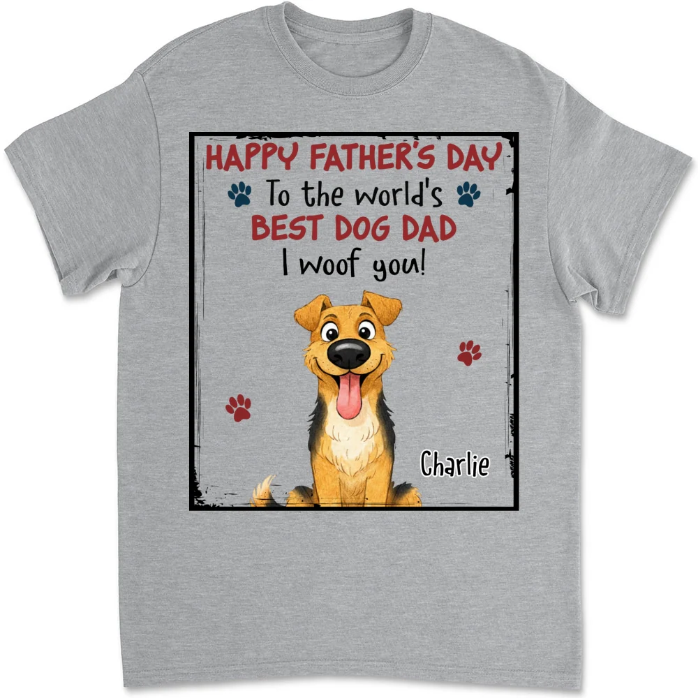Woof Best Mom Dad Stylized Dog - Personalized Custom Shirt - Image 8