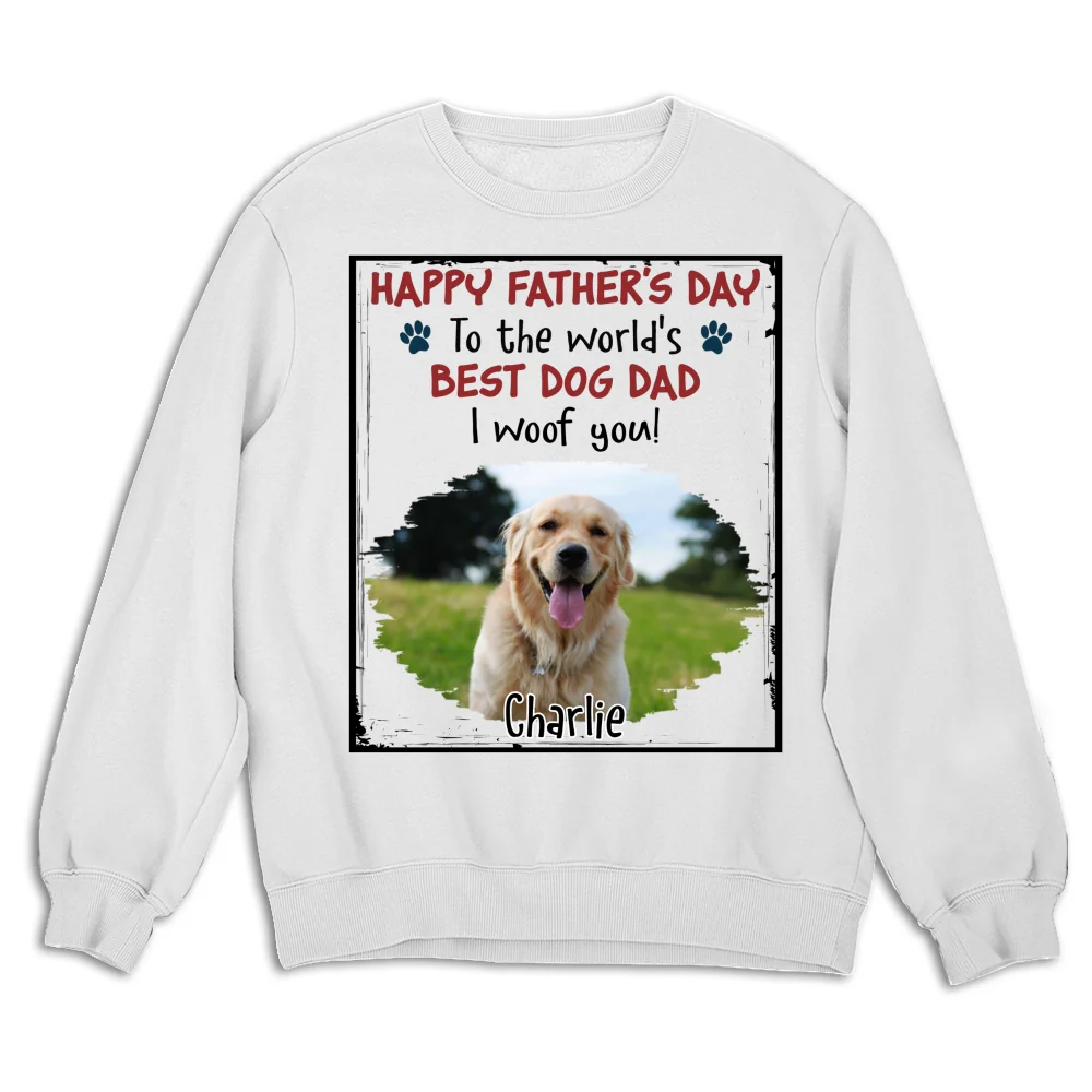 Woof Best Mom Dad Stylized Dog Photo - Personalized Custom Shirt - Image 11