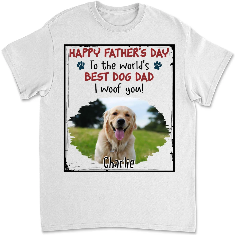 Woof Best Mom Dad Stylized Dog Photo - Personalized Custom Shirt - Image 7