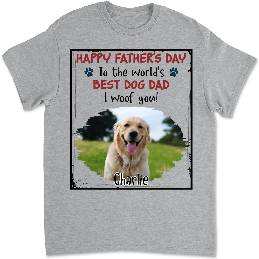 Woof Best Mom Dad Stylized Dog Photo - Personalized Custom Shirt - Image 8