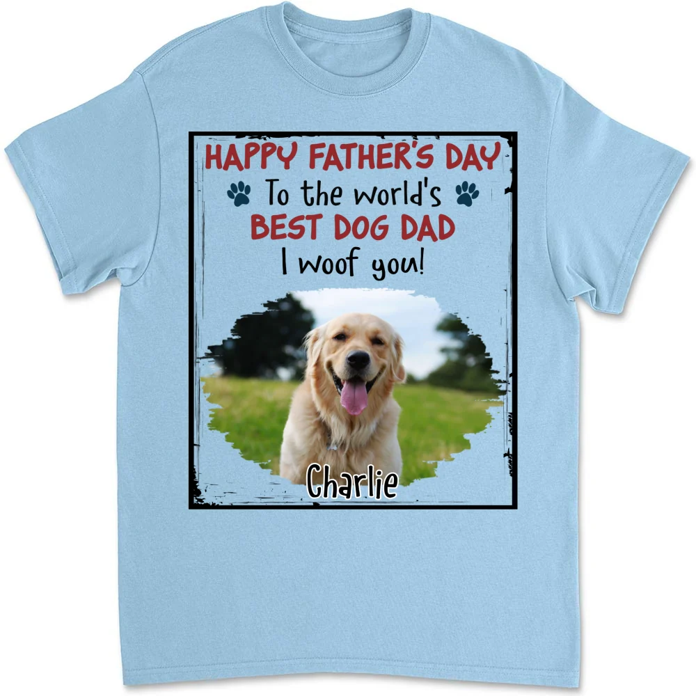 Woof Best Mom Dad Stylized Dog Photo - Personalized Custom Shirt - Image 9