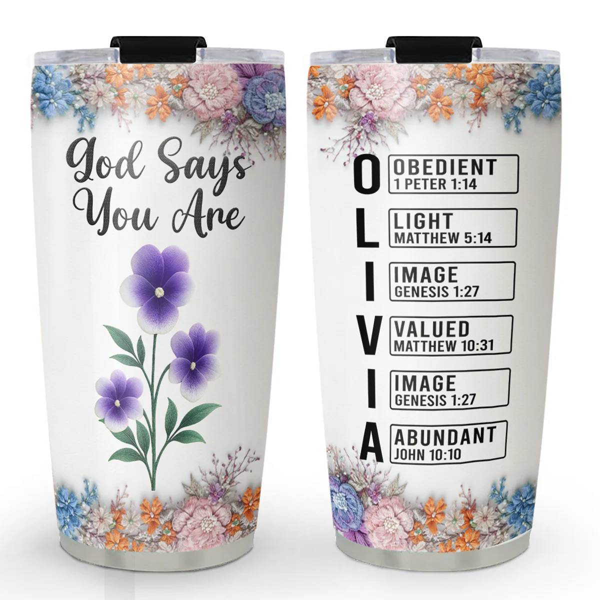 Words Of Promise - Personalized Custom Tumbler