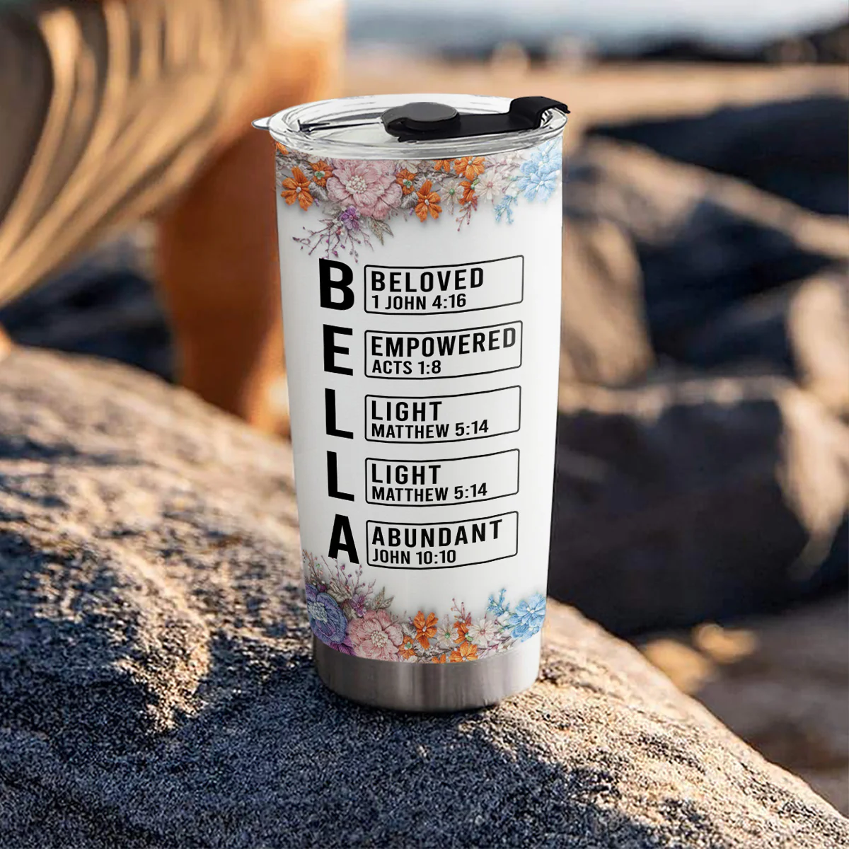 Words Of Promise - Personalized Custom Tumbler - Image 5