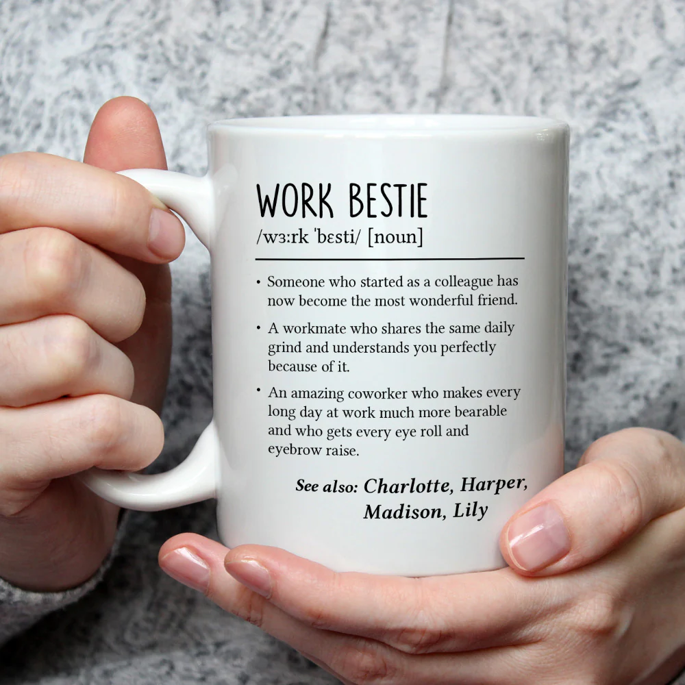 Work Bestie - Personalized Custom Coffee Mug - Image 3
