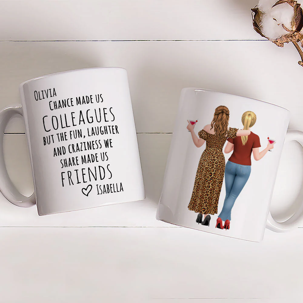 Work Brought Us Together - Personalized Custom Coffee Mug - Image 2