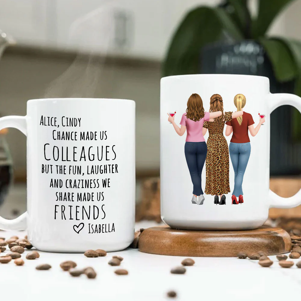 Work Brought Us Together - Personalized Custom Coffee Mug - Image 5