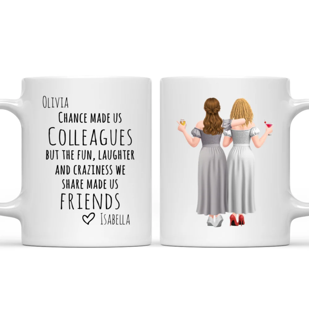 Work Brought Us Together - Personalized Custom Coffee Mug - Image 7