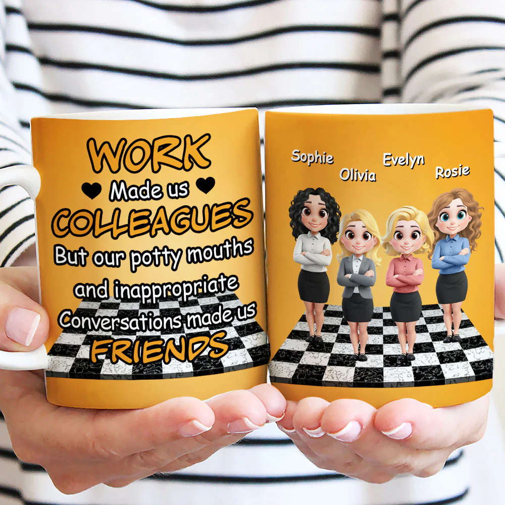 Work Made Us Colleagues - Personalized Custom Coffee Mug - Image 3