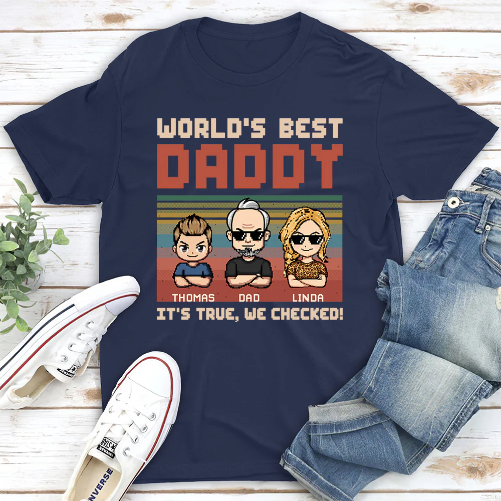 World Best Dad We Checked - Personalized Custom Shirt - Image 2