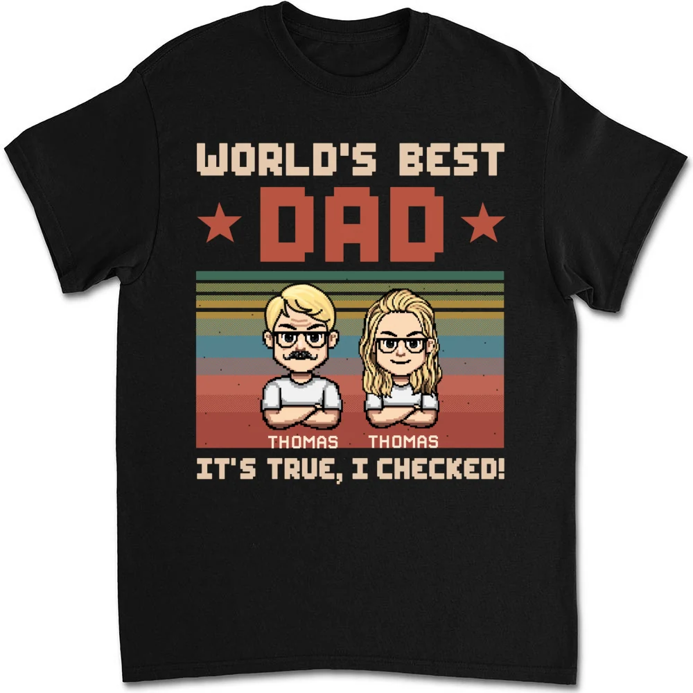 World Best Dad We Checked - Personalized Custom Shirt - Image 6