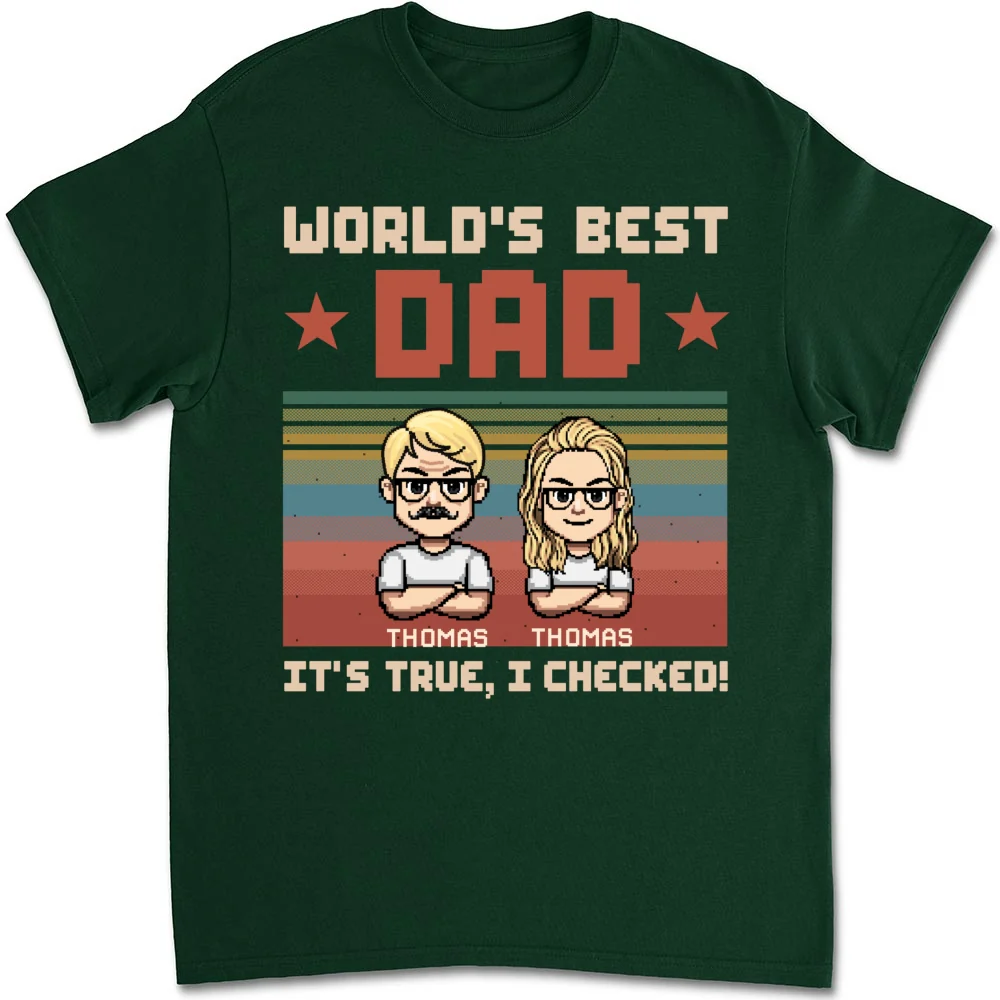 World Best Dad We Checked - Personalized Custom Shirt - Image 8