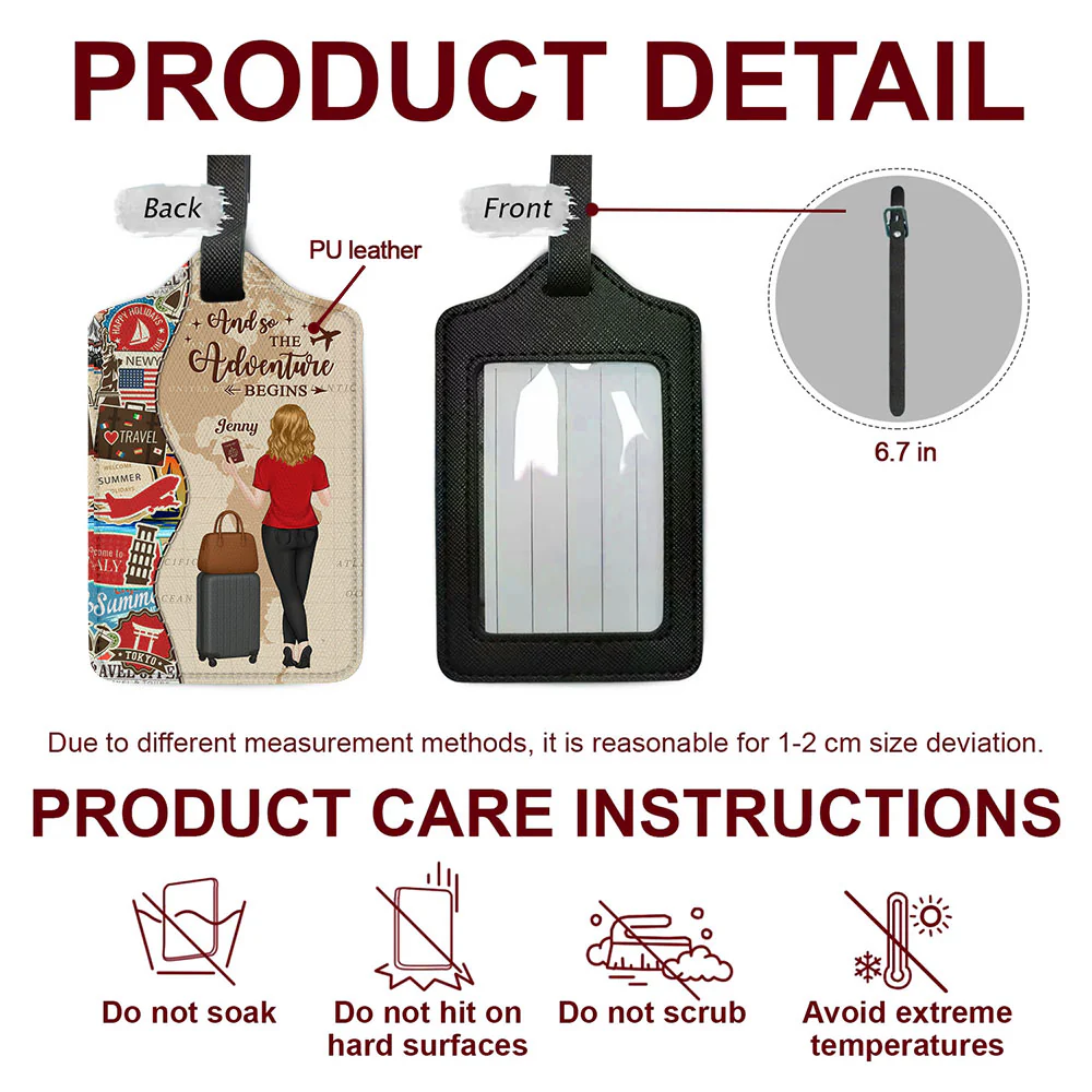 World Explorer - Personalized Custom Luggage Tag - Image 4
