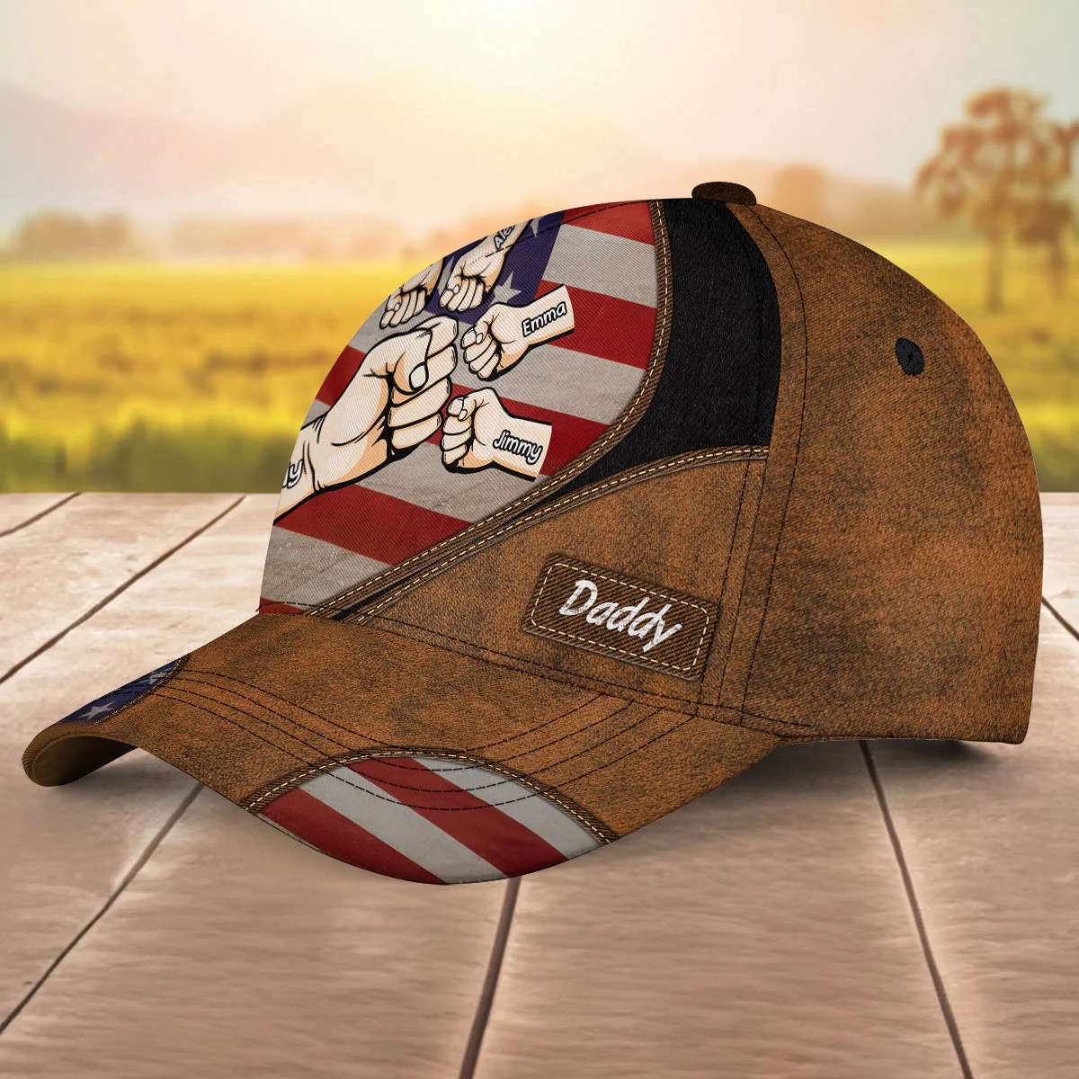 Worlds Best Dad - Personalized Classic Cap - Image 3
