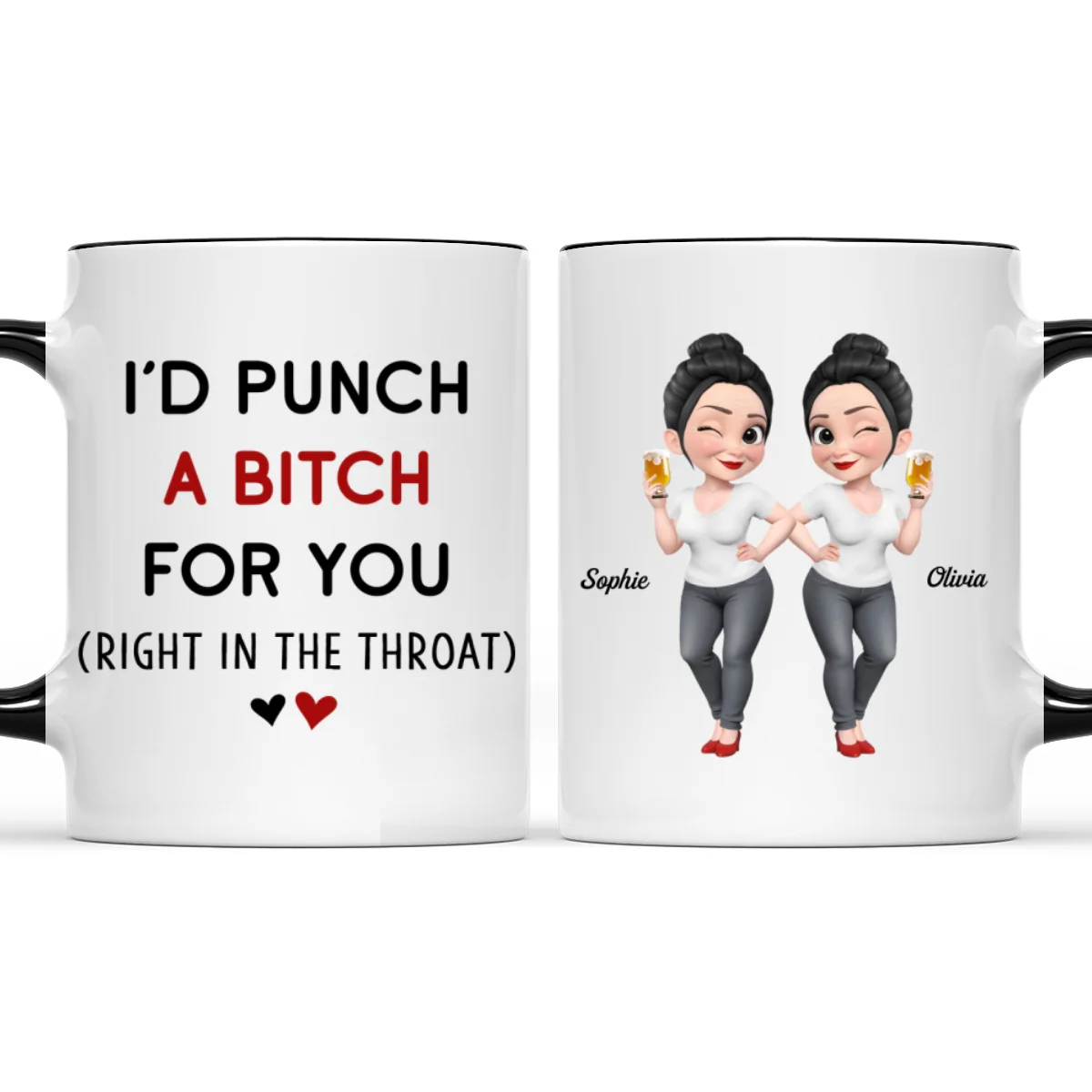 Would Punch For You - Personalized Custom Accent Mug - Image 6