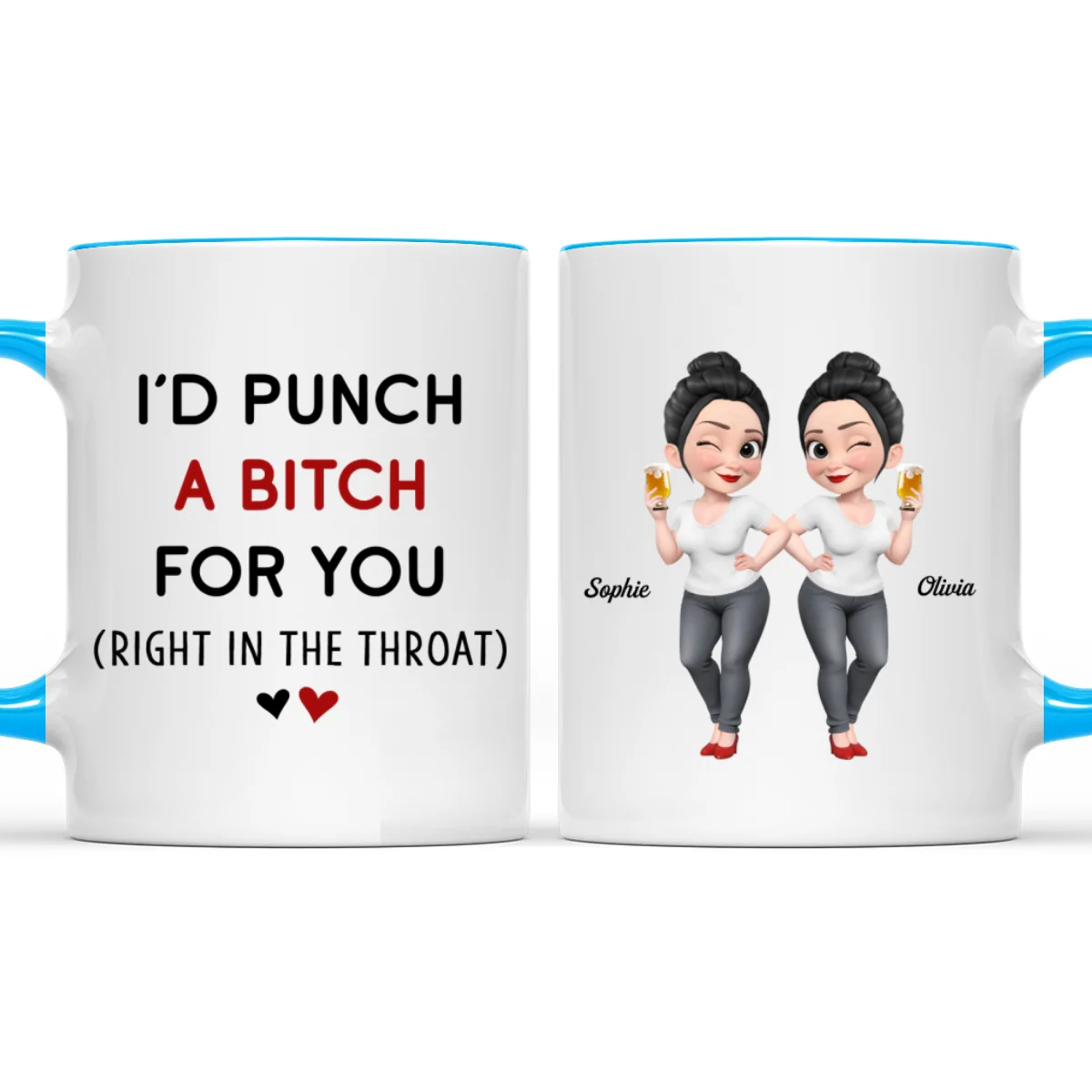 Would Punch For You - Personalized Custom Accent Mug - Image 7