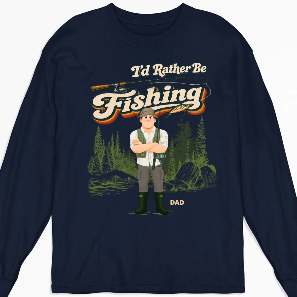 Would Rather Be Fishing - Personalized Custom Shirt - Image 11