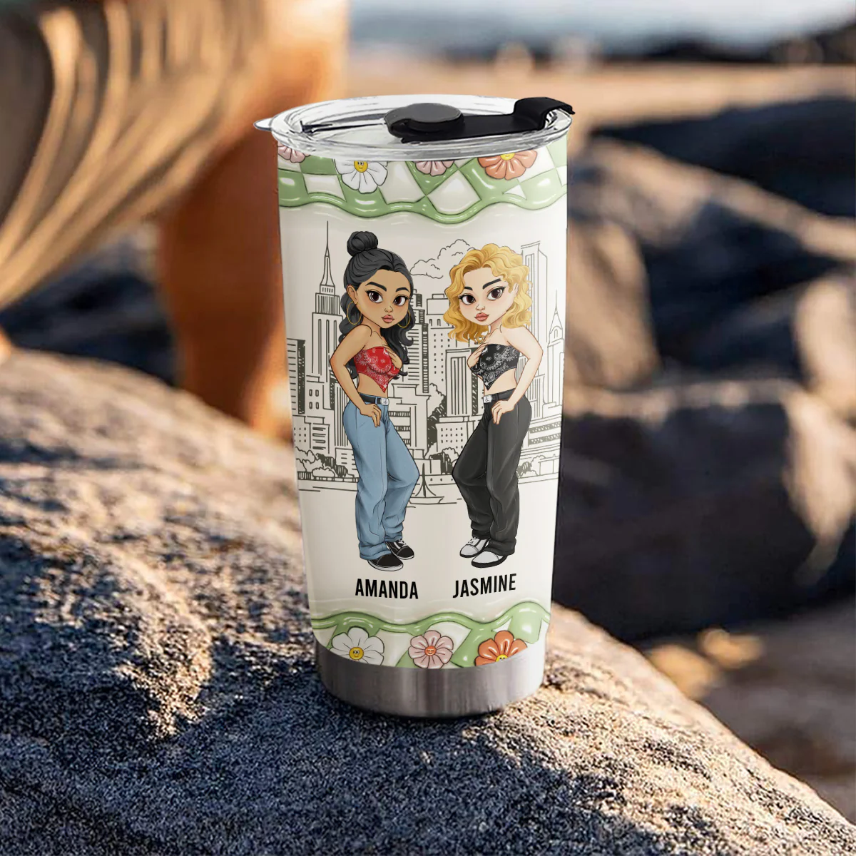 Y2K Bestie - Personalized Custom 3D Inflated Effect Tumbler - Image 4
