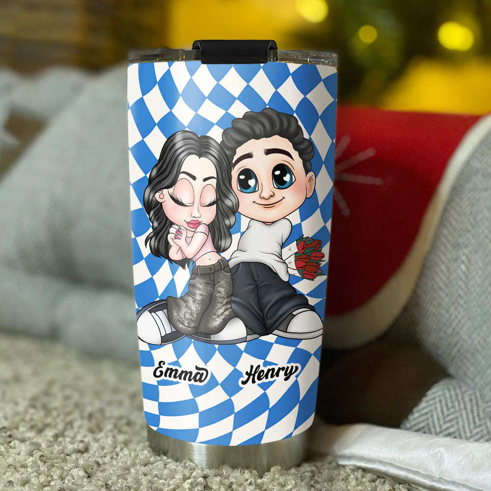 Y2K Couple - Personalized Custom Tumbler - Image 2